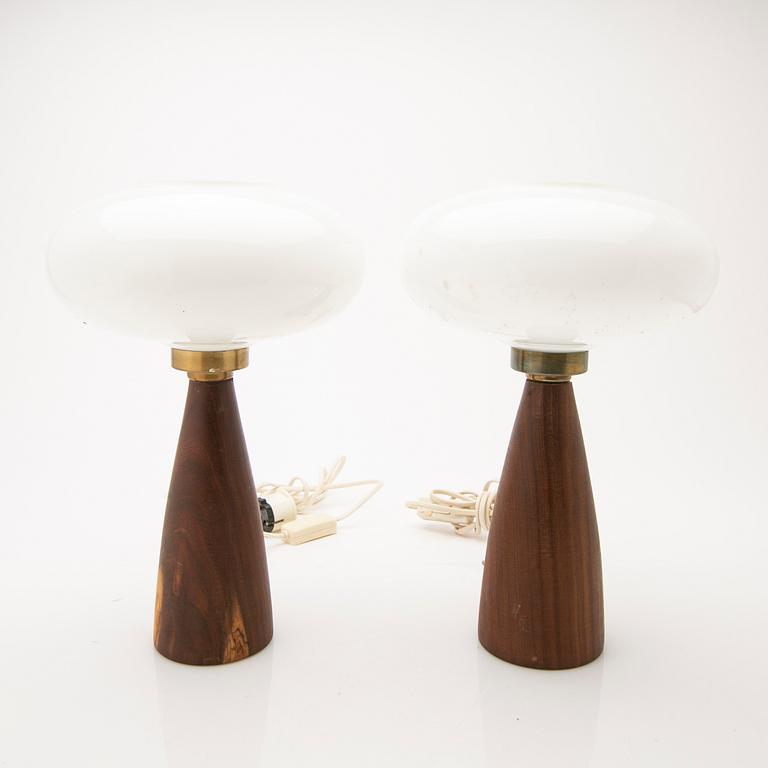 Pair of table lamps, 1970s.