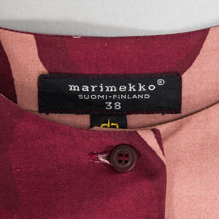 Marimekko, pleated dress, print "Keidas", by Annika Rimala, 1967.