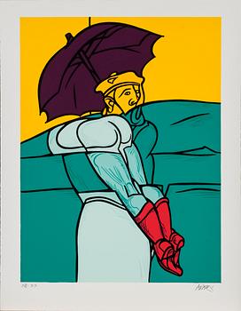 VALERIO ADAMI, färgserigrafi, signerad och numrerad XIII.XX.