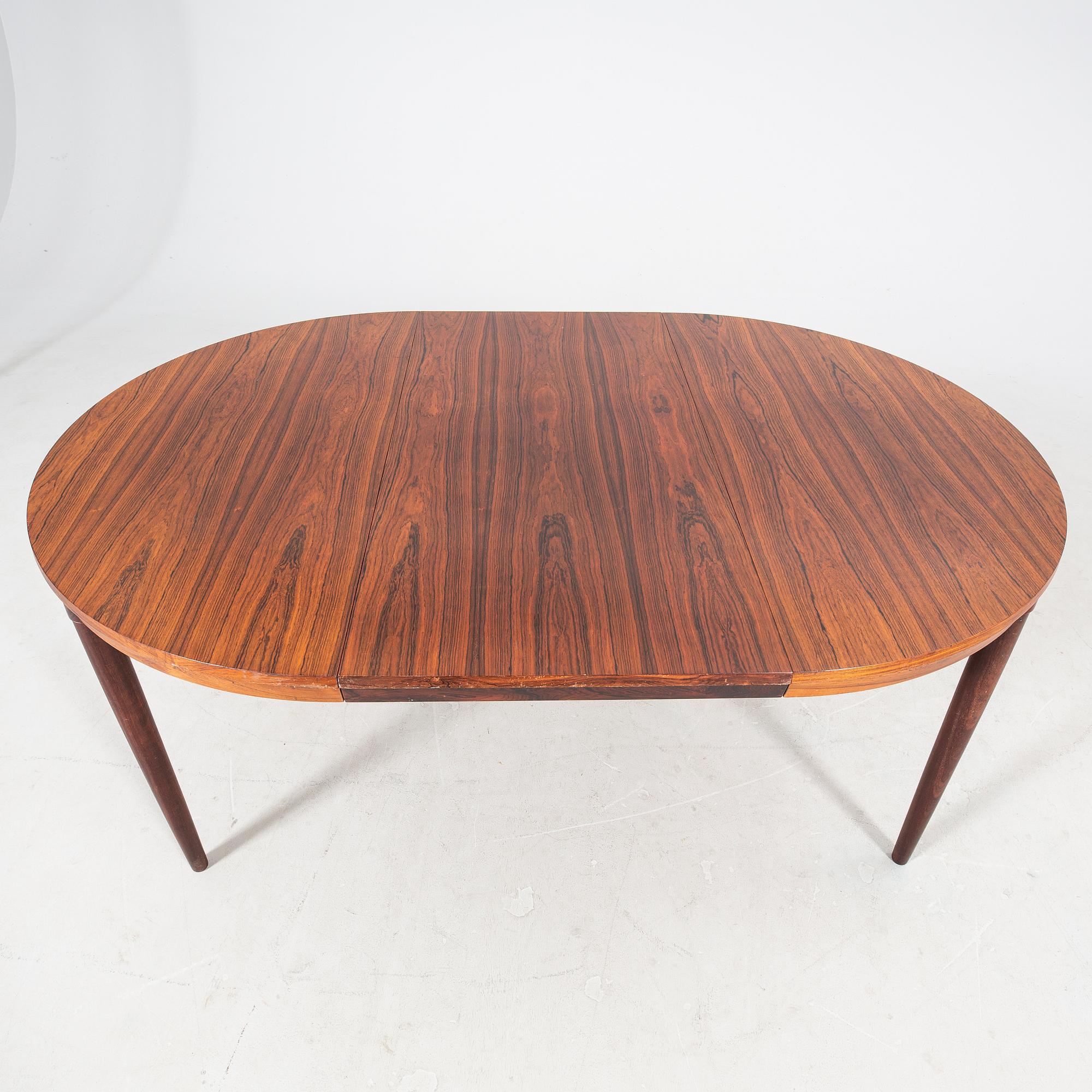 A Severin Hansen jacaranda dining table 1960s Denmark.