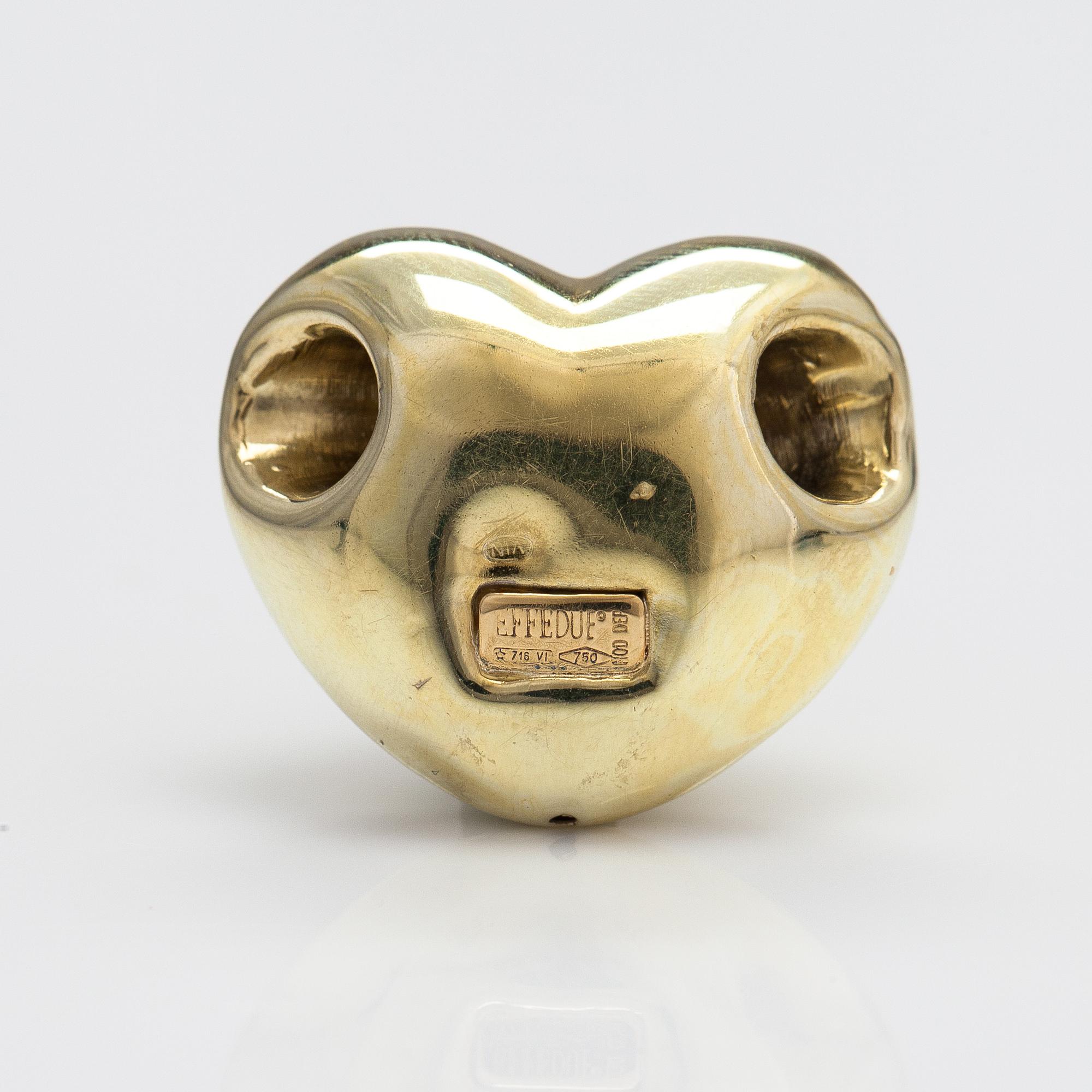 An 18K gold pendant with a ca. 2.18 ct diamond. Effedue, Italy. GIL certificate.
