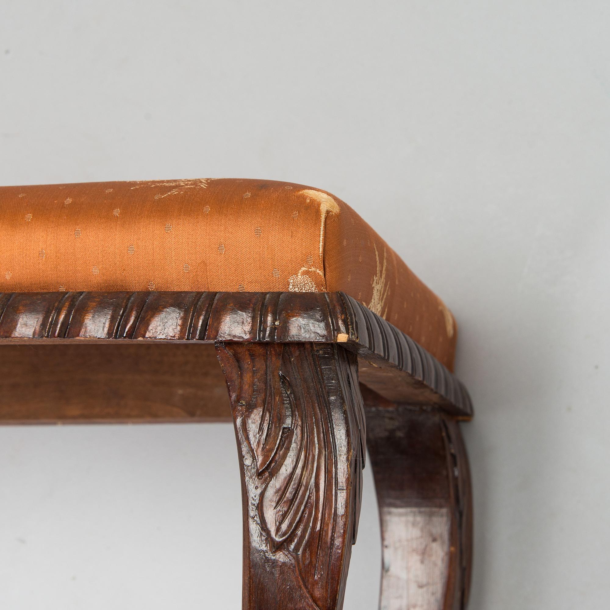 A late 19th century vanity table with stool, Russia.