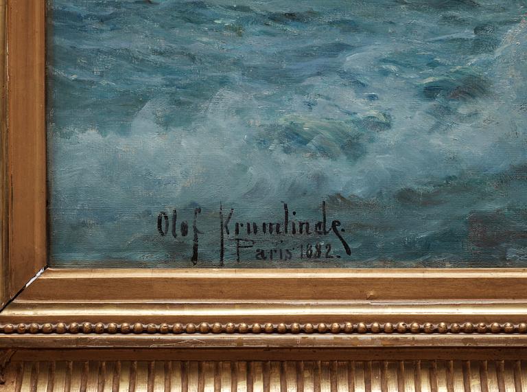 OLOF KRUMLINDE, olja på duk, sign o dat Paris 1882.
