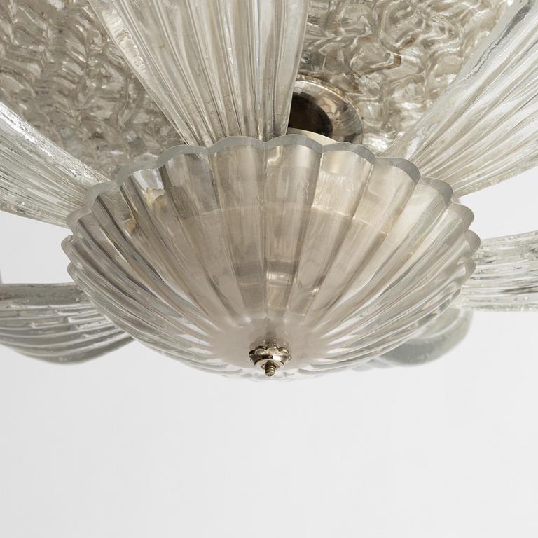 Fritz Kurz, Ceiling lamp, model KD 897/1, Orrefors, 1940s.