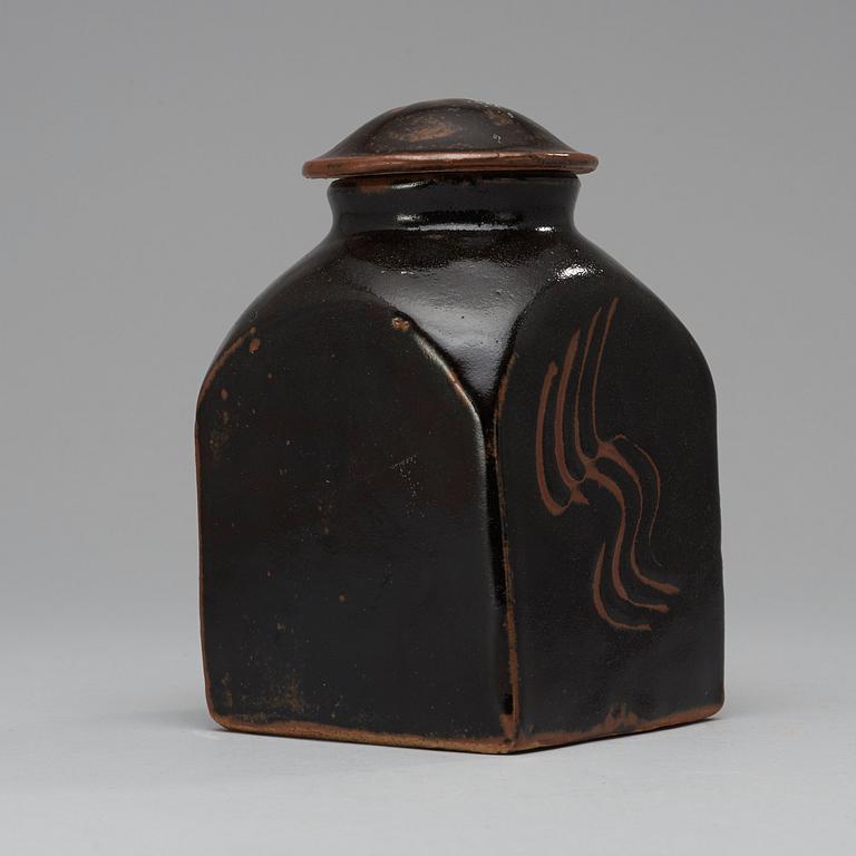 A Bernard Leach stoneware jar and cover, St Ives, England.