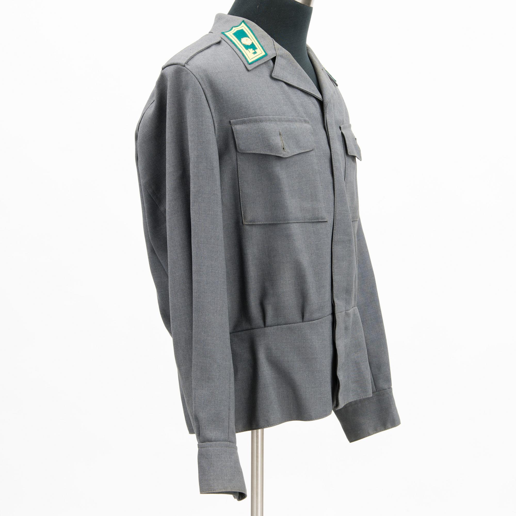 Set of Finnish military uniforms, second half of 20th Century.