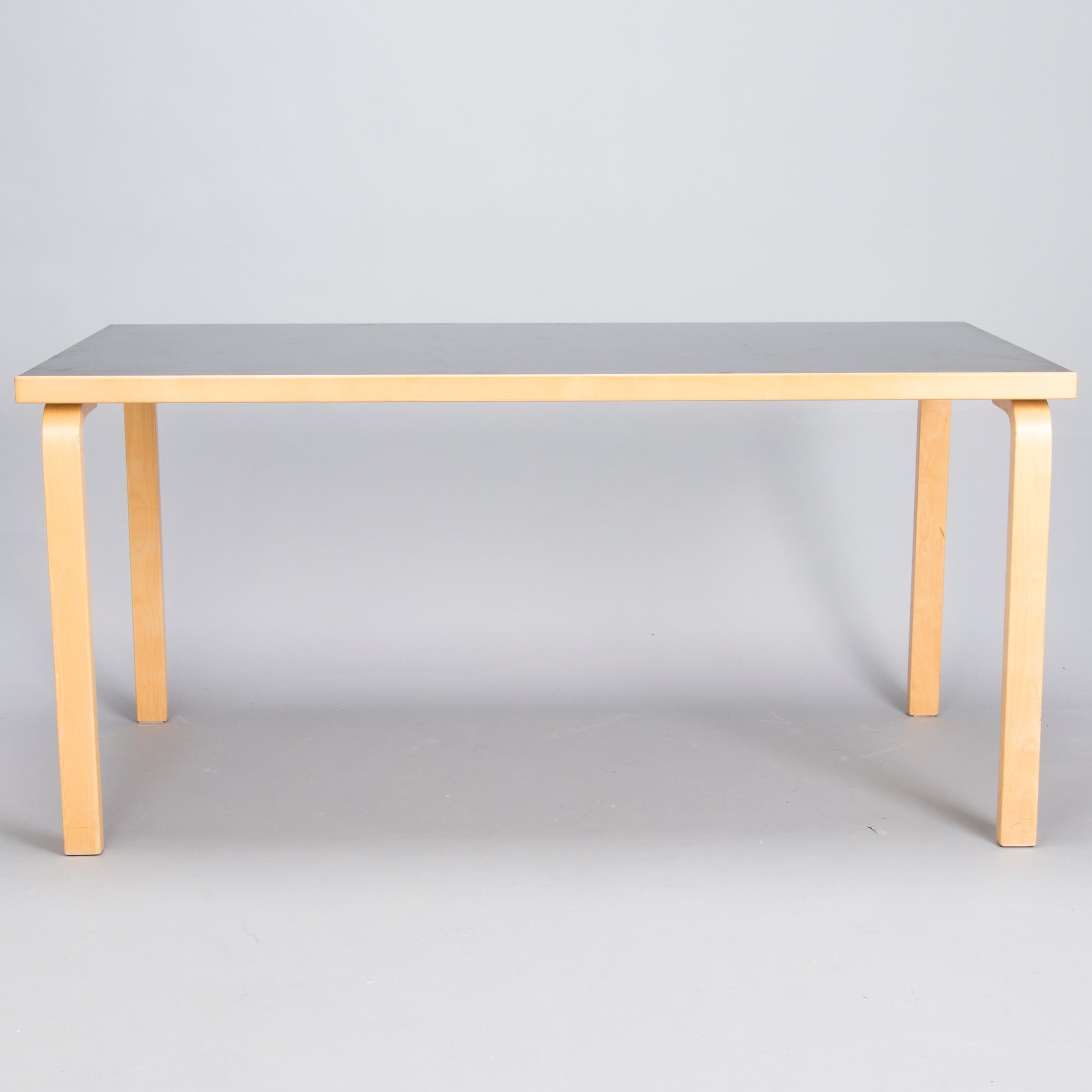ALVAR AALTO, a late 20th century  '81A', table for Artek.