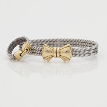 A Fred Paris "Force 10" bangle and ring.