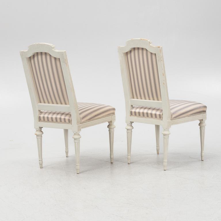 A pair of Gustavian chairs by M. Lundberg the Elder (master 1775-1812).