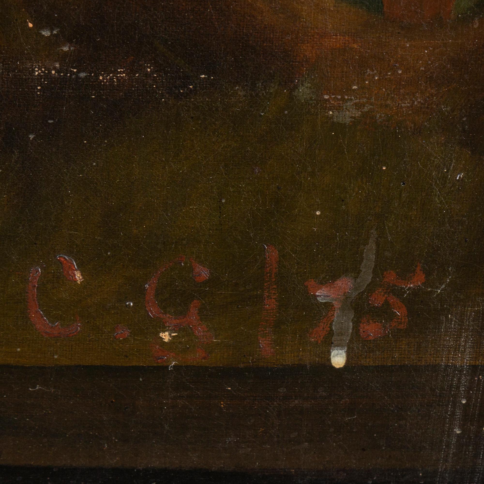 CHARLES GOGIN, 4, oil on canvas, signed Charles Gogin and C.G. With numbering 175 in red on all four.