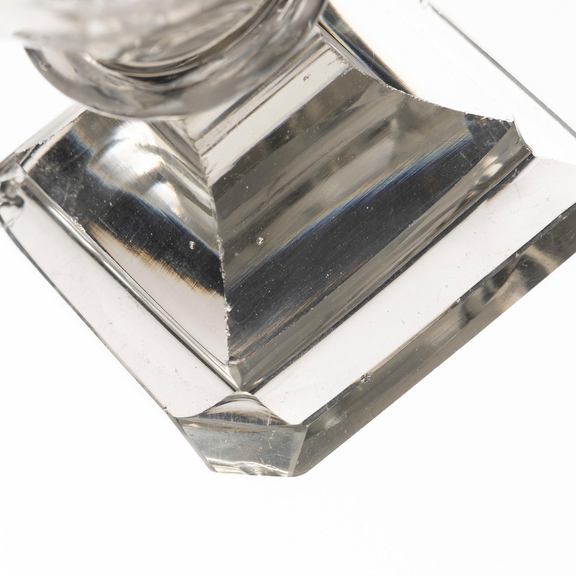 A set of seven Gustavian wine glasses, Sweden, late 18th century.