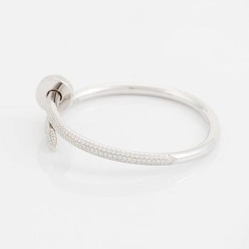 Cartier armband "Juste en Clou" 18K vitguld med runda briljantslipade diamanter.