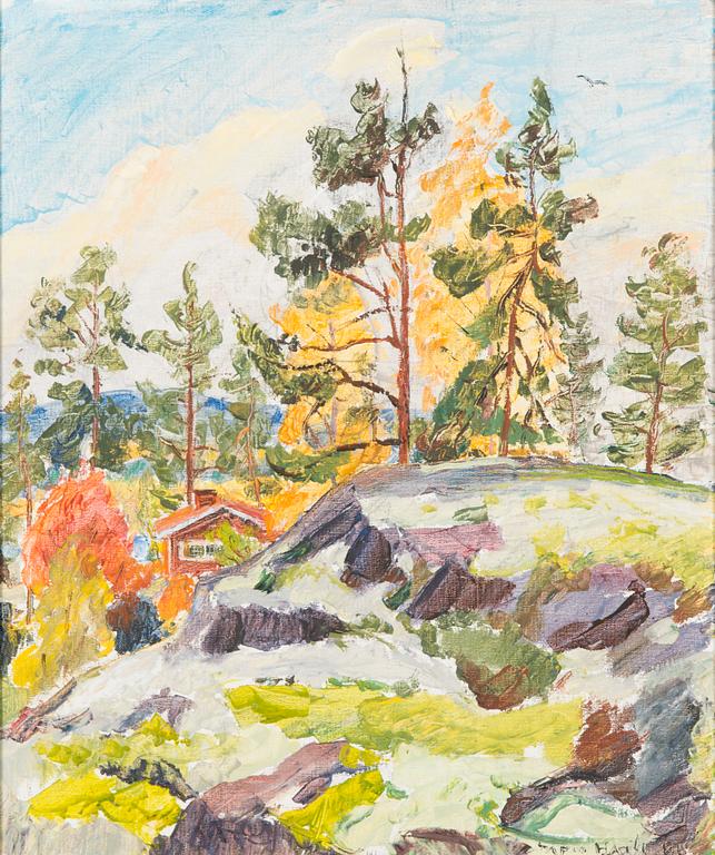 Tapio Haili, oil on canvas, signed and dated -80.