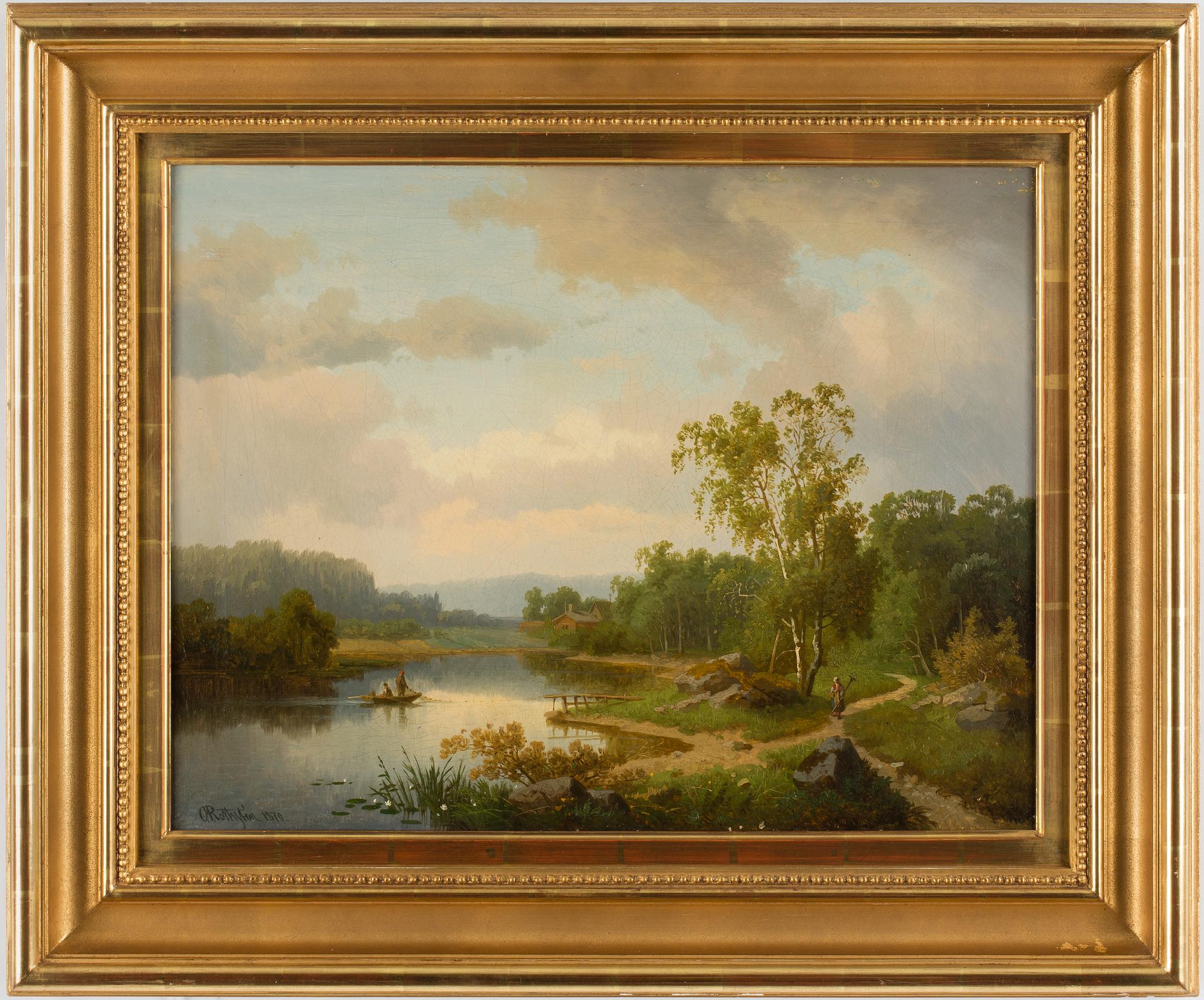 CARL ABRAHAM ROTHSTÈN, oil on canvas, sinde and dated 1870.