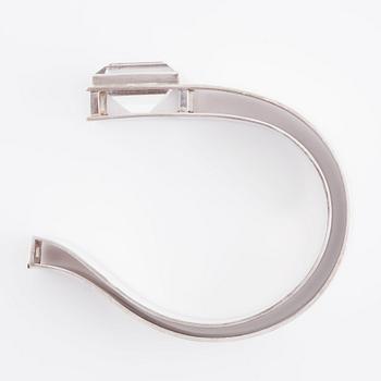 Rey Urban, armband sterlingsilver med fasettslipad bergkristall, Stockholm 1981.