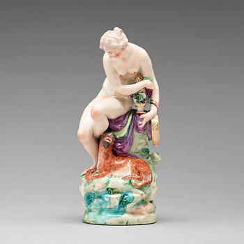 264. A Ludwigsburg figure of 'Ariadne', Germany, end of 18th Century.