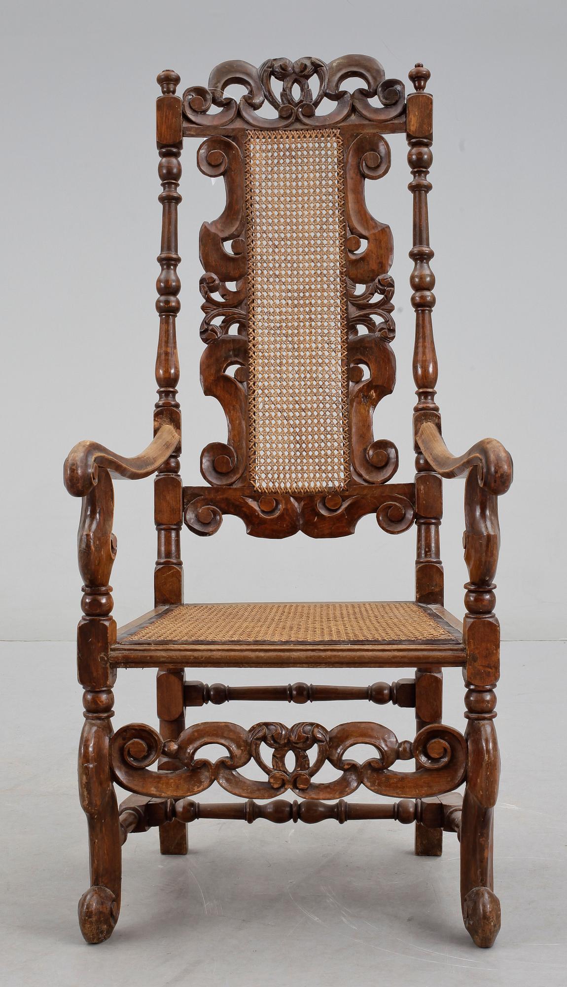 KARMSTOL, Barock, 1700-tal.