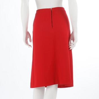 CÉLINE, a red woolblend skirt.