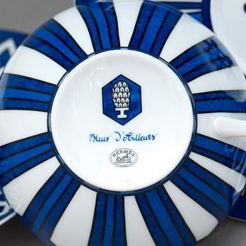 HERMÈS, ett par tekoppar, "Bleus d'Ailleurs".