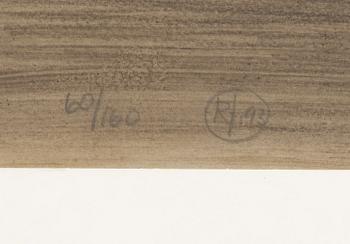 Roj Friberg, färglitografi, monogramsignerad, numrerad 60/160 och daterad -93.