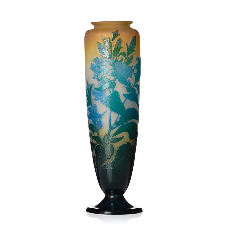 Emile Gallé, an Art Nouveau cameo glass vase, Nancy, France, ca 1900.