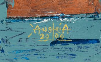 Julio Austria, acrylic on paper, signed and dated 2006.