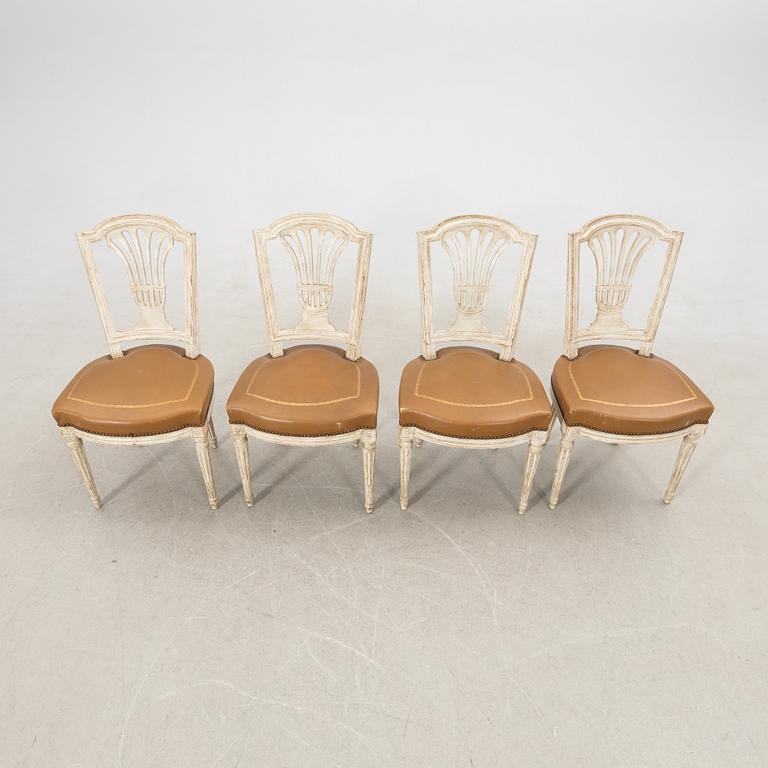 Stolar 4 st Louis XVI-stil 1900-talets andra hälft.