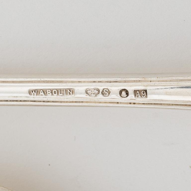 A 99-piece silver model G cutlery service, mark of W.A. Bolin, Stockholm, including 1950.