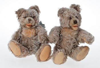 NALLAR, 2 st, Steiff, Tyskland, 1900-talets mitt