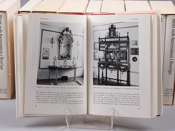 BÖCKER, 18 vol, "Slott och herresäten i Sverige", Allhem 1960-70-tal.