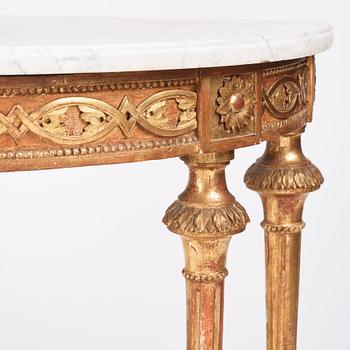 A Gustavian console table.