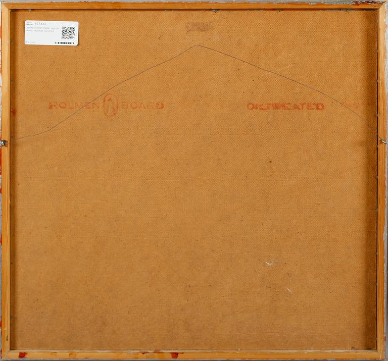 OKÄND KONSTNÄR, olja på pannå, otydligt signerad.