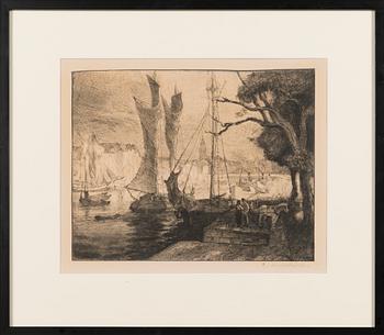 Santeri Salokivi, drypoint, signed in pencil.