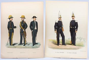 FÄRGLITOGRAFIER, 16 st. 1890-tal.