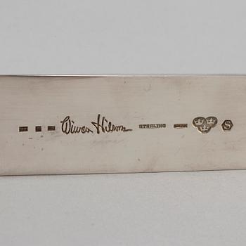 WIWEN NILSSON, 
a sterling silver letter opener, Lund 1966.
