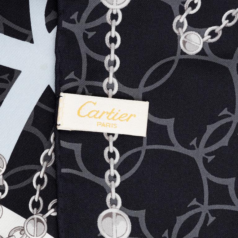 Cartier, a twill silk scarf.