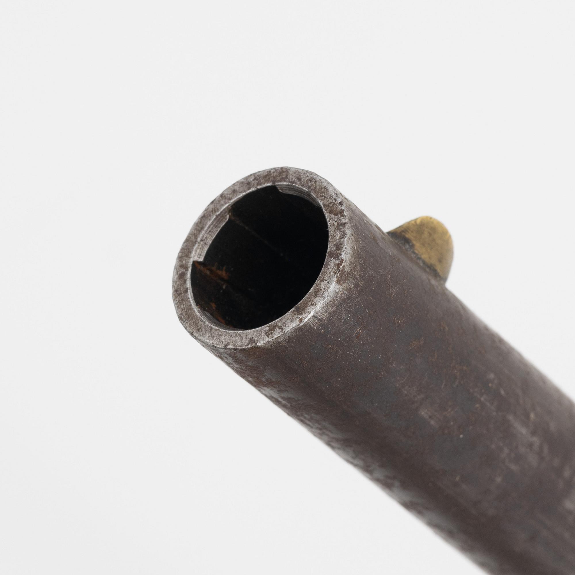 A Swedish rifled percussion pistol 1850 pattern.