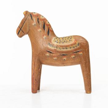 Dala horse, folk art, attributed to Erik Svensk, Bergkarlås, circa 1910-15.