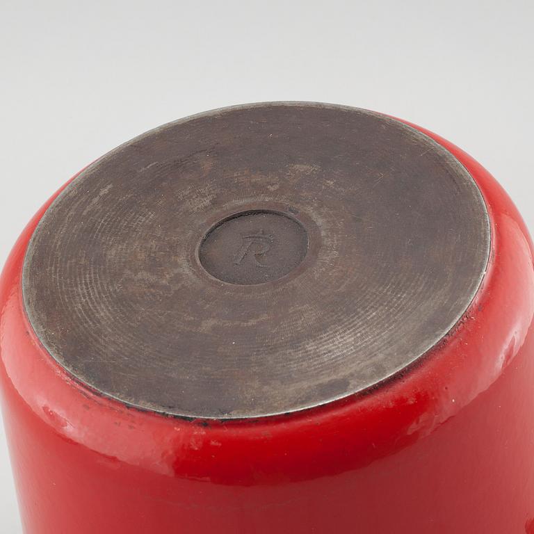 TIMO SARPANEVA, an enamel casserole pot for W Rosenlew & Co, Pori, Finland.