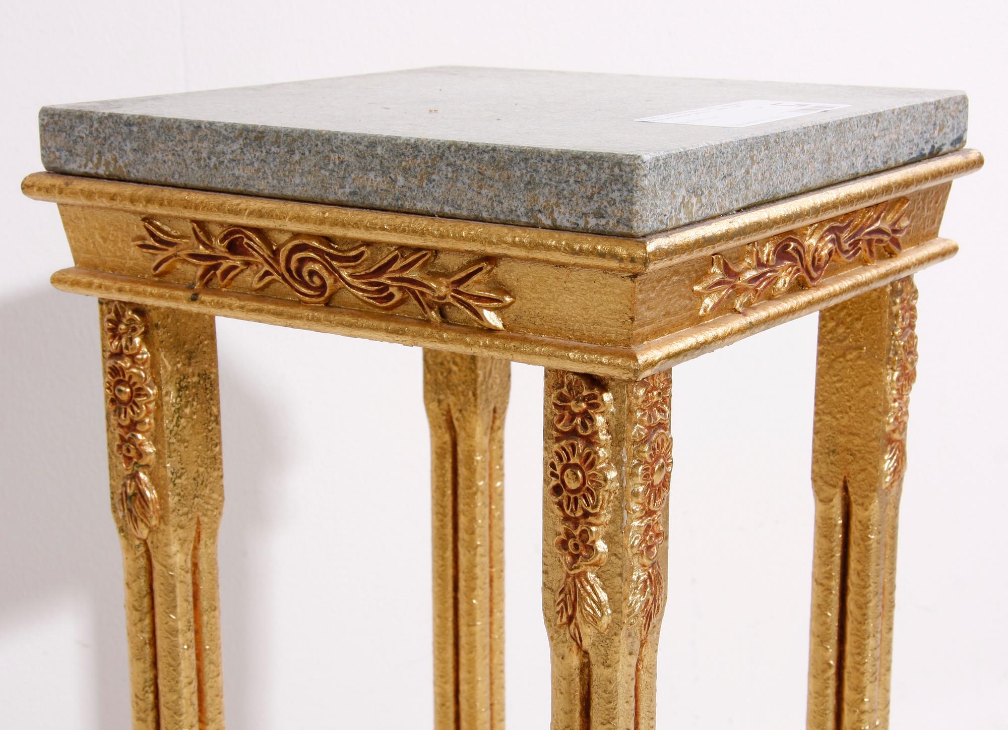 PIEDESTAL, trä, marmor. Gustaviansk stil, 1900-tal.