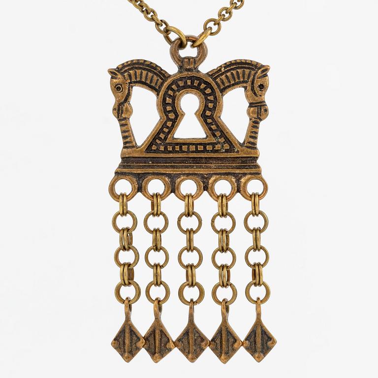 Pentti Sarpaneva, Kalevala Koru, necklace, bronze.