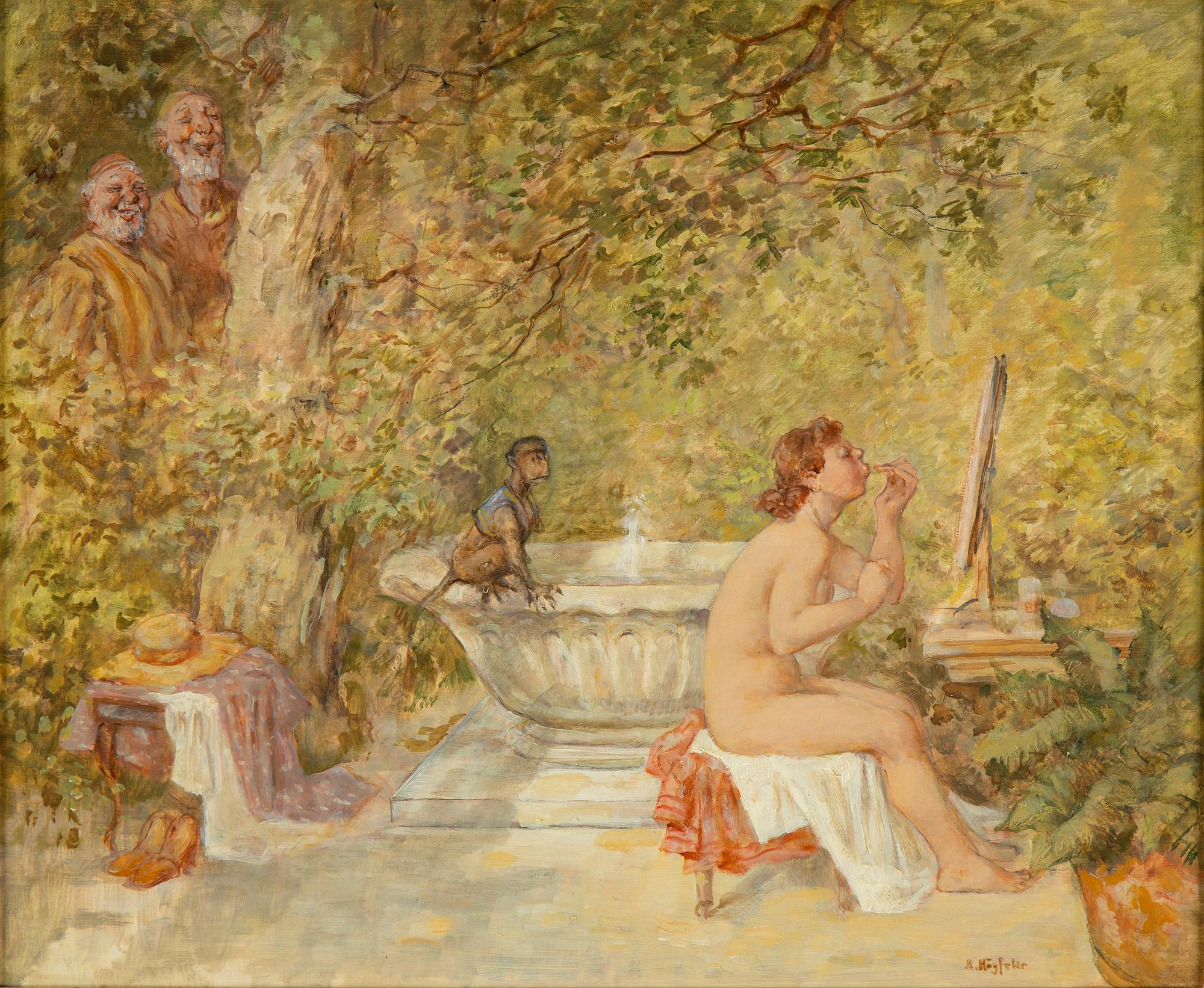 Robert Högfeldt, oil on board, signed.