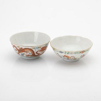Parti porslin, 6 delar, Kina, 1800/1900-tal.