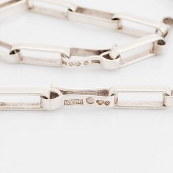 Necklace and bracelet, silver, Cecilia K I Johansson, Göteborg, 1961.