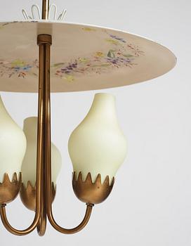 Hans Bergström, a ceiling lamp, model "95", ateljé Lyktan, Sweden 1940-50s.