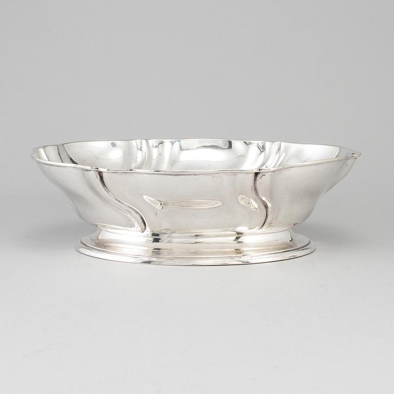 SKÅL/JARDINIÈRE, oval, silver, Köpenhamn 1920.