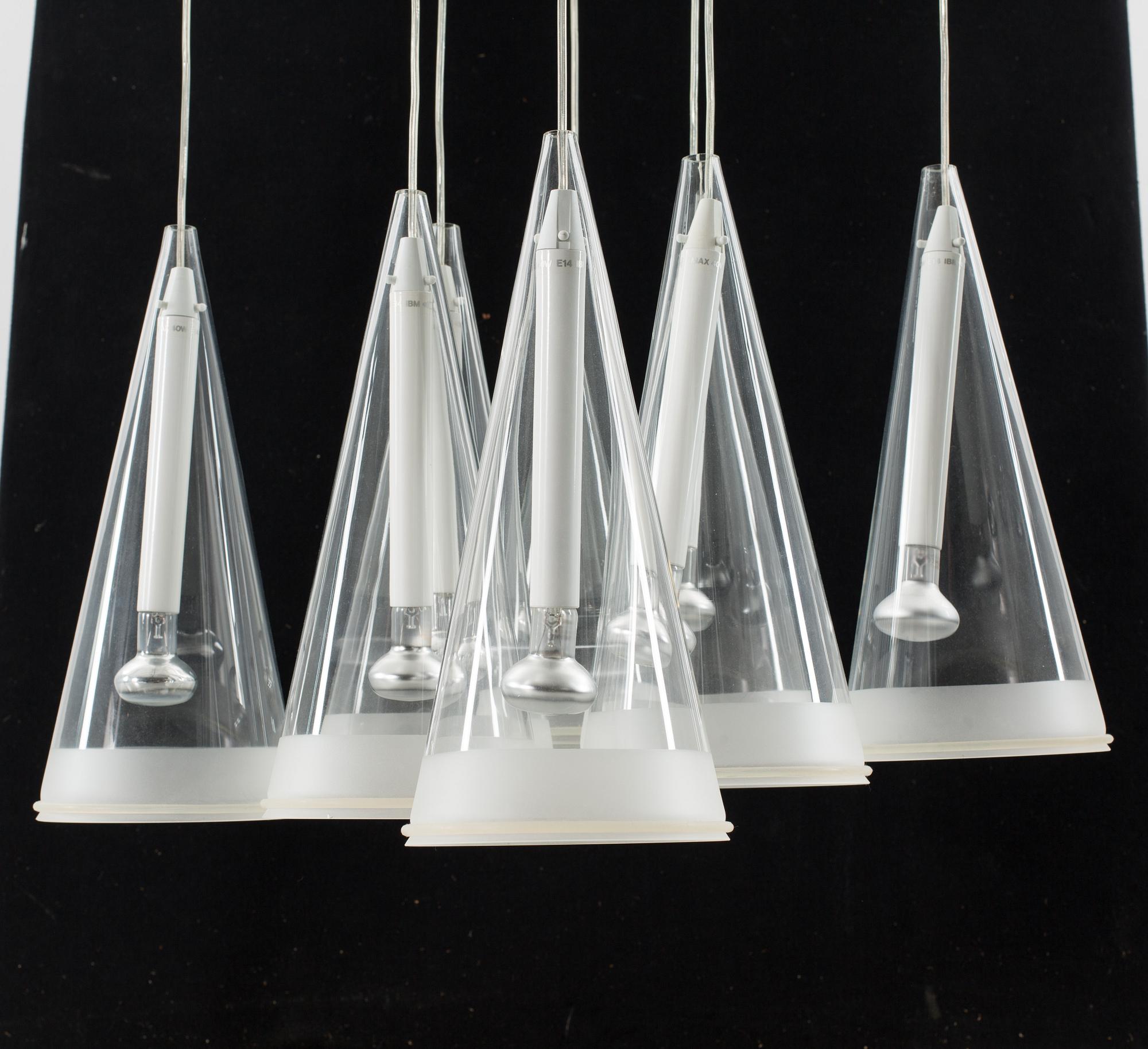 Flos Fucsia 8 Light Pendant by Achille Castiglion.