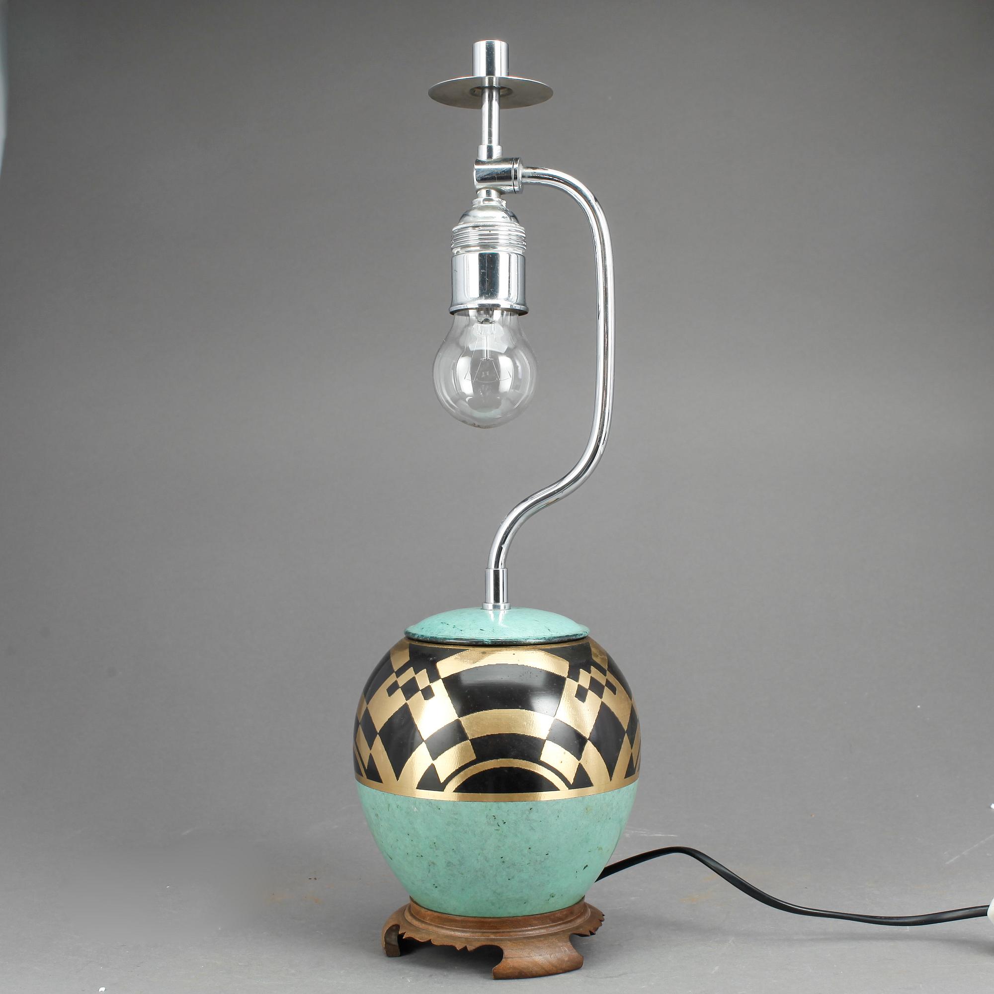 BORDSLAMPA,"Ikora" Wurttembergischee Metallwarenfabrik, Tyskland, art deco, 1900-talets första hälft.