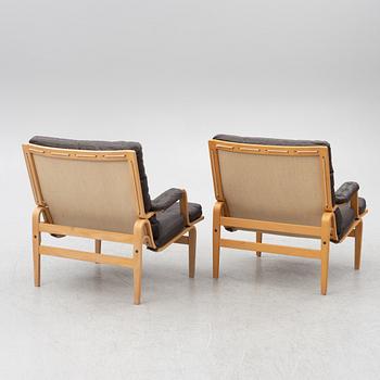 Bruno Mathsson, fåtöljer, ett par, "Ingrid", Dux, 1900-talets andra hälft.