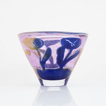 Astrid Gate, bowl, graal, "Tulip", Johansfors, signed and limited edition numbered 10/25.